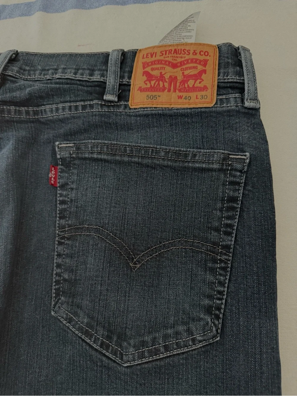 Levi's Men's Straight Jeans in Dark Gray-Blue